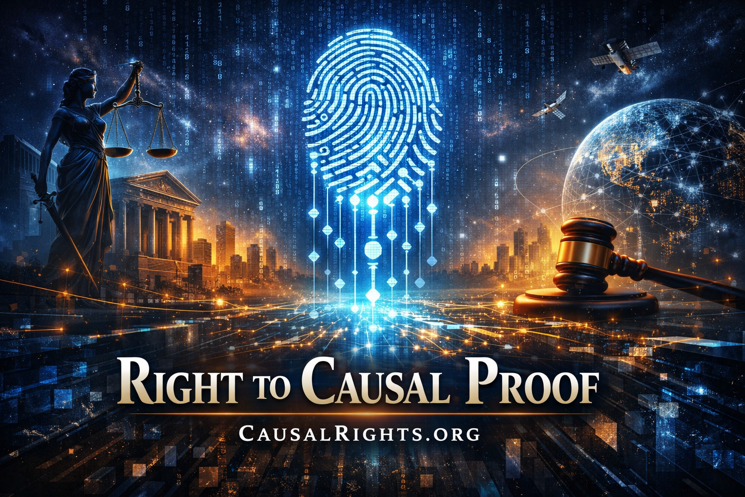 Digital fingerprint cascade with cryptographic verification showing right to prove capability cascades through beneficiary attestations